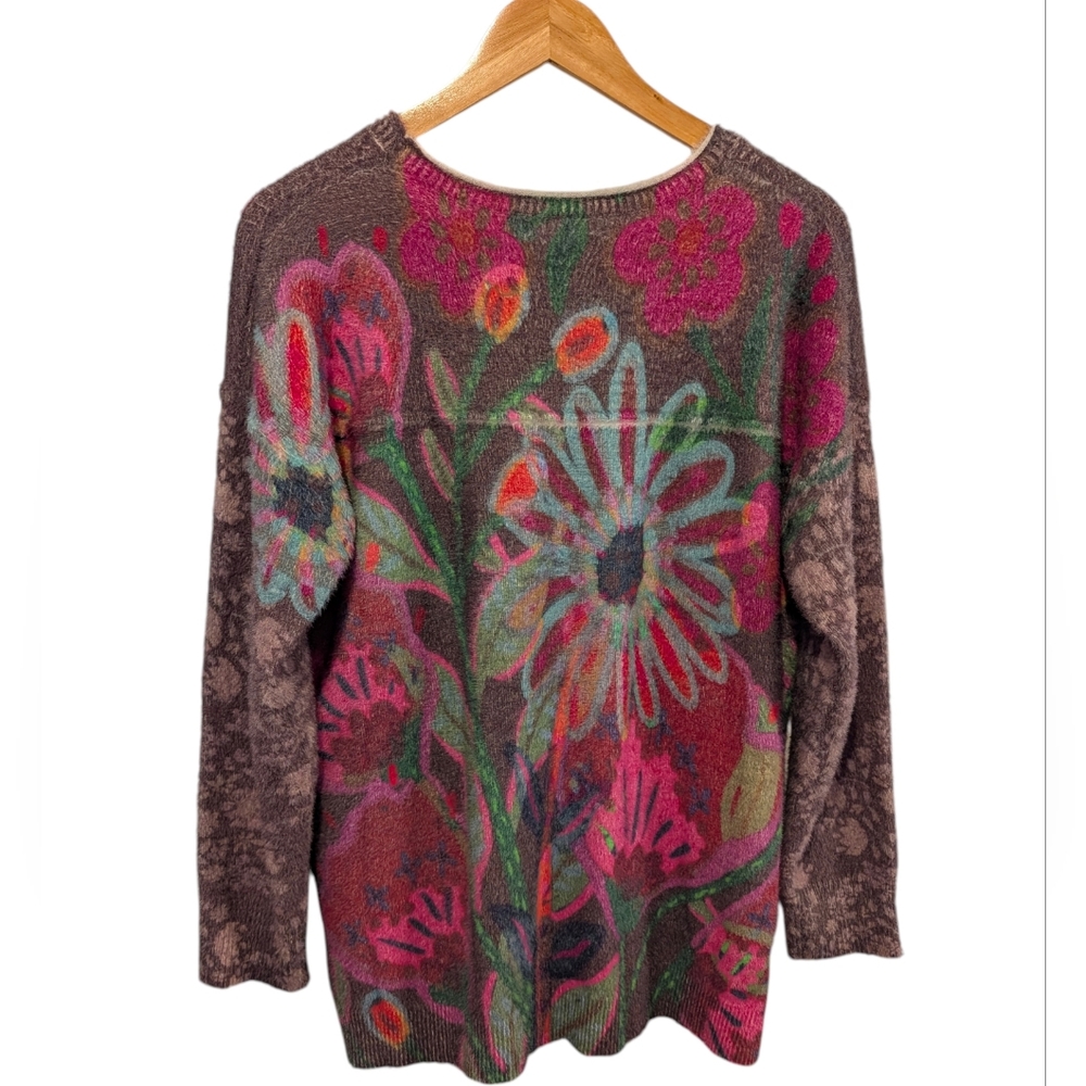 Natural Life Floral Crew Neck Sweater Size Small New With Tags - Picture 2 of 10